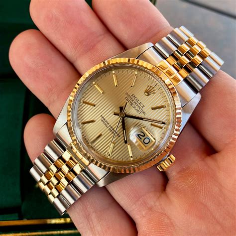 vintage rolex datejust two tone.